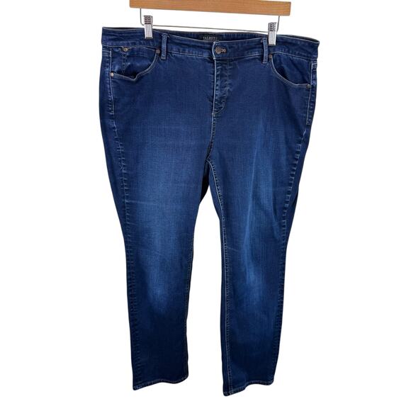 Talbots Flawless Five-Pocket Medium Wash Straight Dark Wash Jeans Size 18WP - Picture 1 of 6